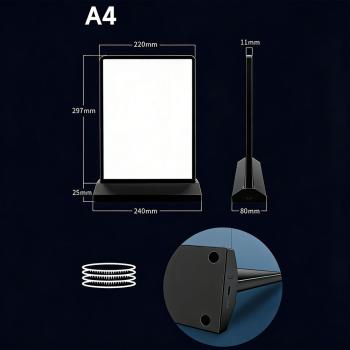 Muxing Doppelseitige LED-Leuchtbox, beleuchtetes Werbedisplay für Geschäfte und Restaurants mit Netzteil