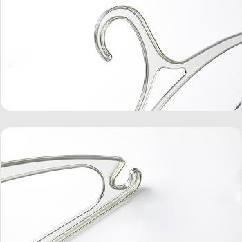 Muxing 10er Set Kunststoff-Kleiderbügel, transparent, rutschfest, ohne Abdrücke, Rot, 41 x 21,5 cm /TMYJ/