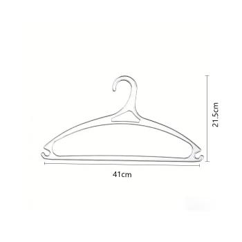 Muxing 10er Set Kunststoff-Kleiderbügel, transparent, rutschfest, ohne Abdrücke, Rot, 41 x 21,5 cm /TMYJ/