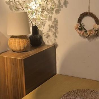 Preview: Muxing Tischlampe Nachttischlampe Schreibtischlampe Rattan-Tischlampe Bettlampe LED-Tischlampe Stimmungslicht