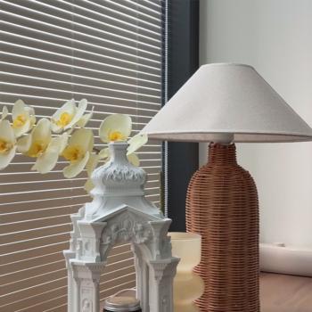 Muxing Tischlampe Nachttischlampe Schreibtischlampe Rattan-Tischlampe Bettlampe LED-Tischlampe Stimmungslicht