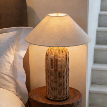 Muxing Tischlampe Nachttischlampe Schreibtischlampe Rattan-Tischlampe Bettlampe LED-Tischlampe Stimmungslicht