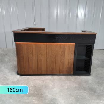 Muxing Maßanfertigung Bartisch Bar-Tresen Eckbartresen Gastronomie-Theke Restaurant-Bar Empfangstresen Braun