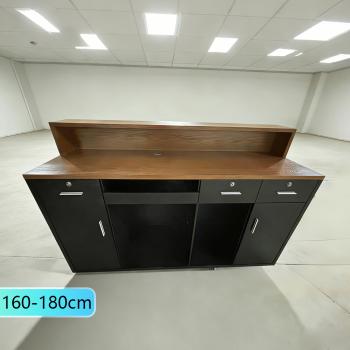 Muxing Theke Maßanfertigung Kasse Großer Kassentisch Bartheke Bartisch Bar Empfangstheke Schwarz【HCTG】