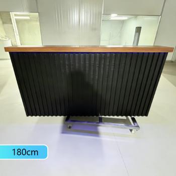 Muxing Theke Maßanfertigung Kasse Großer Kassentisch Bartheke Bartisch Bar Empfangstheke Schwarz【HCTG】