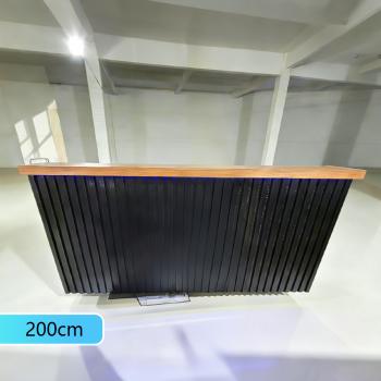 Muxing Theke Maßanfertigung Kasse Großer Kassentisch Bartheke Bartisch Bar Empfangstheke Schwarz【HCTG】