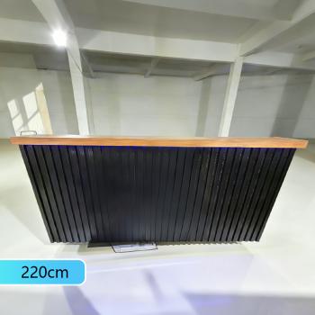 Muxing Theke Maßanfertigung Kasse Großer Kassentisch Bartheke Bartisch Bar Empfangstheke Schwarz【HCTG】