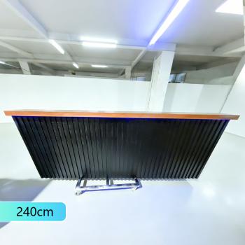 Muxing Theke Maßanfertigung Kasse Großer Kassentisch Bartheke Bartisch Bar Empfangstheke Schwarz【HCTG】