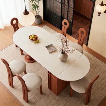 Preview: Muxing Esstisch, Esstisch-Set, ovaler Esstisch, Familien-Esstisch, Esstisch-Set mit sechs Stühlen