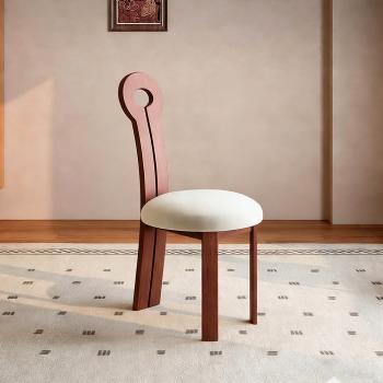 Preview: Muxing 2er-Set，Essstuhl aus Eichenholz mit Rückenlehne, Esszimmerstuhl, 45 × 52 × 90 cm