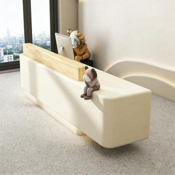 Preview: Muxing Bartheke, Empfangstheke, Kassentheke, Servicetheke, Beauty-Theke für Kosmetikstudio, Ladentheke für Bekleidungsgeschäft.