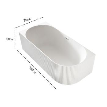 Muxing Badewanne, Acryl-Badewanne, freistehende Badewanne, Gestreifte Badewanne, LED-Badewanne