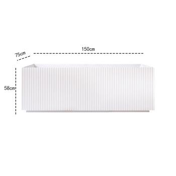 Muxing Badewanne, Acryl-Badewanne, freistehende Badewanne, eckige Badewanne, eckige Streifen-Badewanne, LED-Badewanne