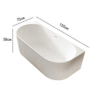 Muxing Badewanne, gestreifte Badewanne, wandnahe Badewanne, vertikal gestreifte Badewanne, LED-Badewanne