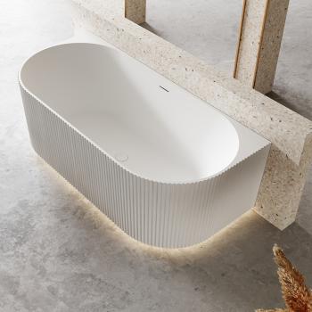 Preview: Muxing Badewanne, gestreifte Badewanne, wandnahe Badewanne, vertikal gestreifte Badewanne, LED-Badewanne