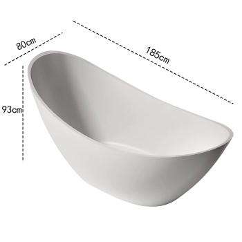 Muxing Badewanne, freistehende Badewanne, mondförmige Badewanne, Badewanne zum Baden, Badewanne für das Badezimmer