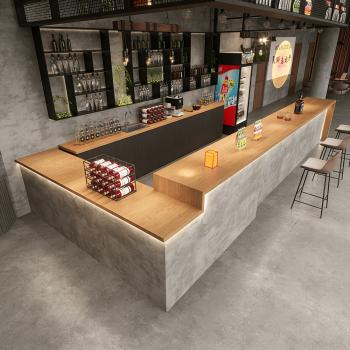 Muxing Empfangstheke, Bartheke, Kassentheke, Kaffeetheke, Empfangstresen, gewerbliche Bartheke, Ecktheke