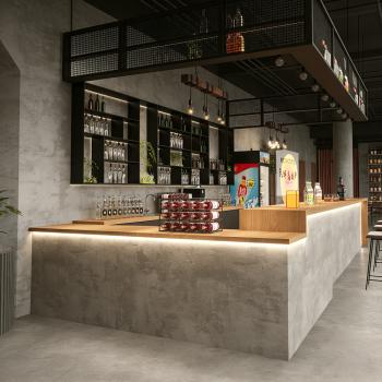 Preview: Muxing Empfangstheke, Bartheke, Kassentheke, Kaffeetheke, Empfangstresen, gewerbliche Bartheke, Ecktheke