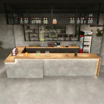 Preview: Muxing Empfangstheke, Bartheke, Kassentheke, Kaffeetheke, Empfangstresen, gewerbliche Bartheke, Ecktheke