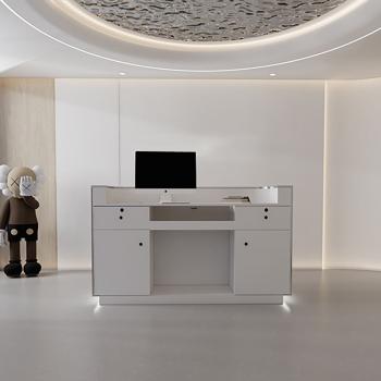 Muxing Runde Bartheke Kassentresen Hotel-Empfangstheke Wasserwellen-Design