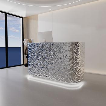 Muxing Runde Bartheke Kassentresen Hotel-Empfangstheke Wasserwellen-Design
