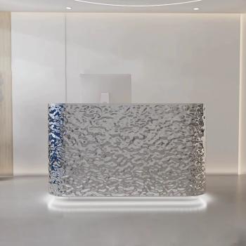 Muxing Runde Bartheke Kassentresen Hotel-Empfangstheke Wasserwellen-Design
