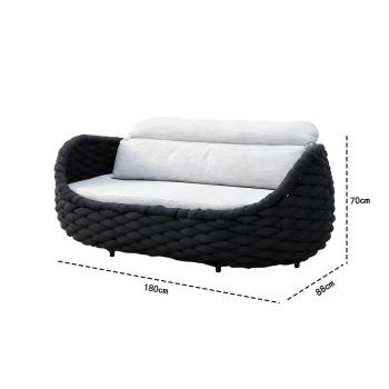 Muxing Outdoor-Sofa-Set – mit Couchtisch, 2 Dreisitzern & 2 Einzelsesseln, wetter- und sonnenschutzbeständig, ideal für Garten, Terrasse und Balkon