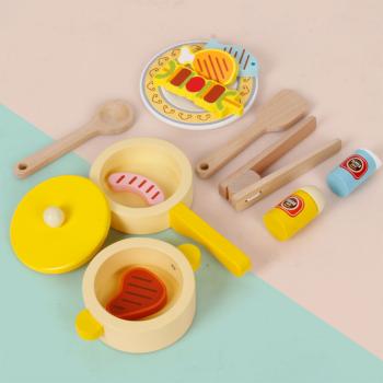 Großhandel B2B Spielhaus aus Holz pädagogisches Kinderspielzeug Grill Koch