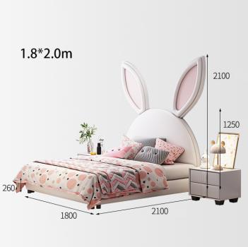 Großhandel B2B  Mädchen Jugendbett Kinderbett Mädchenbett Rosa Romantic Kinderzimmer Hase