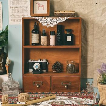 Großhandel B2B Haushalt Holz Vintage Schrank Schaukasten mit Schublade【AB339】