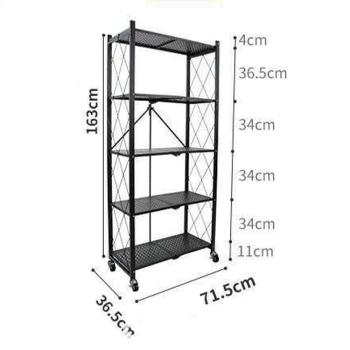 Großhandel B2B klappbare Lagerung abnehmbar Regal mit Rädern 5 Ebenen