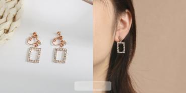 Großhandel B2B Ohrschmuck Ohrklemmen Perlenohrclips EJ34