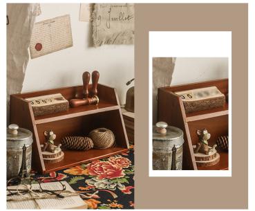 Großhandel B2B Vintage Schreibtisch Staukasten hölzerne Lagerung Kabinett schräg zwei Ebenen MS-9067