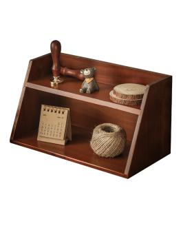 Großhandel B2B Vintage Schreibtisch Staukasten hölzerne Lagerung Kabinett schräg zwei Ebenen MS-9067