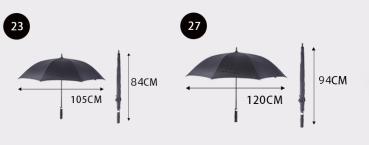 Großhandel B2B Regenschirm Schirm 27 Zoll Holzgriff schwarz