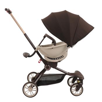 360Home Zusammenklappbarer Kinderwagen 1 in 2 Sitz- und Liege 【V18PLUS】Lila