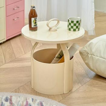 360Home Beistelltisch mit Schublade für Couchtisch und Nachttisch beige