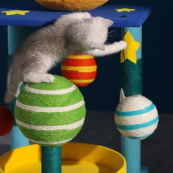 Großhandel B2B Katzen klettergerüst Sisal Katzenkratzbaum Planeten