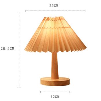 Großhandel B2B Nachttischlampe Vintage Schlafzimmer Wohnzimmer Plissee Lampe Nachtlicht