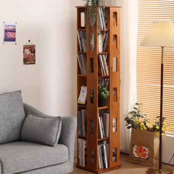 Großhandel B2B Massiv Holz Stehendes drehbares Bücherregal einfaches Regal