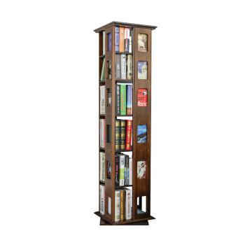 Großhandel B2B Massiv Holz Stehendes drehbares Bücherregal einfaches Regal