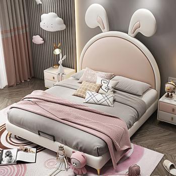 360Home Kinderbett Mädchen prinzessin bett Einzelbett Kreatives Kaninchenbett