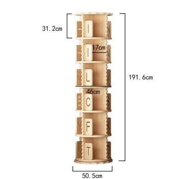 Großhandel B2B Drehbares Bücherregal aus Massivholz Kinder-Eckregal