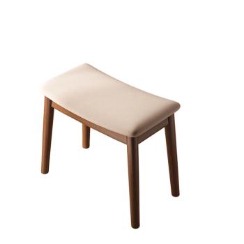 MuXing Schminktisch Hocker – Polsterhocker für Schlafzimmer, Schminkstuhl, Moderner Make-up Stuhl, Bequemer Sitzhocker Hellbraun L45*B27*H46cm /CXMAD46/