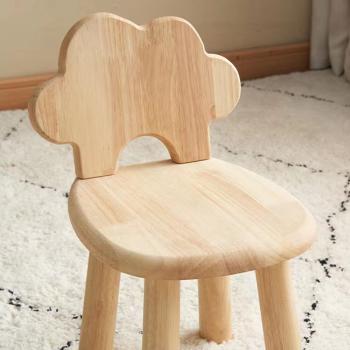 MuXing Kinderstuhl mit Rückenlehne – Kinderhocker, Stuhl für Kleinkinder, Niedriger Hocker, für Kinderzimmer & Vorschule Holzfarbe L26*H45cm