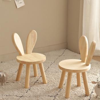 MuXing Kinderstuhl mit Rückenlehne – Kinderhocker, Stuhl für Kleinkinder, Niedriger Hocker, für Kinderzimmer & Vorschule Holzfarbe L26*H45cm