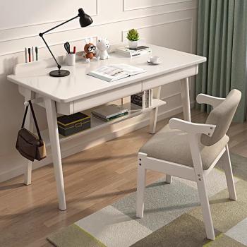 MuXing Schreibtisch, Moderner Computertisch für Büro & Zuhause, Stabiler Arbeitstisch, PC-Tisch Office, Laptop Tisch, Bürotisch
