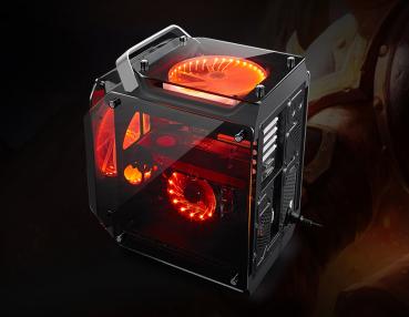 Glasseite Glasscheibe Gaming Pc Gehäuse Computer LED Fan