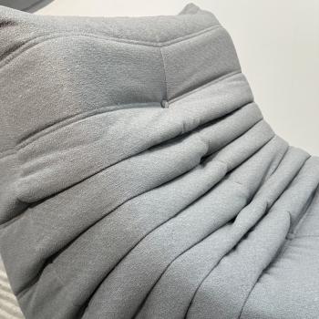 Muxing Relax Einzel Sofa Sessel Chillsessel mit Hocker Grau