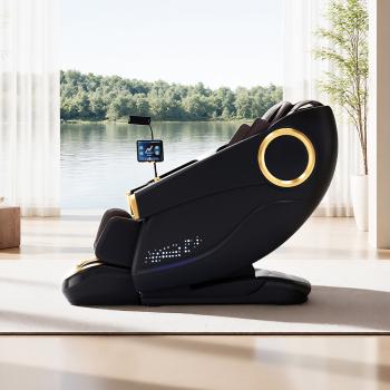 Muxing Massagesessel,Massagestuhl Zero Gravity für Ganzkörper, mit Heizung, SL Track,Thai Stretch Massagestuhl, Bluetooth 3D Surround Musik【GH-L001】